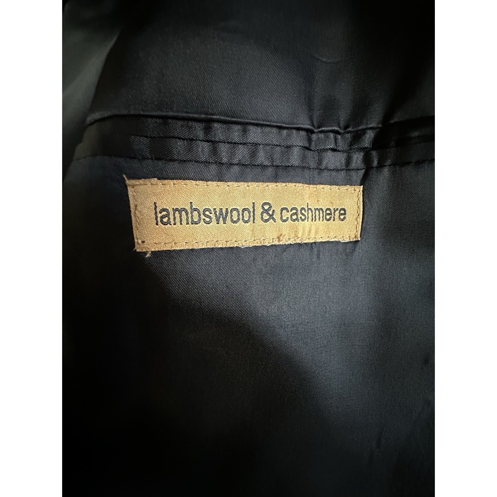 Andrew Fezza Fusion Lambswool and Cashmere Blazer 42R Black Three Button - Picture 10 of 11